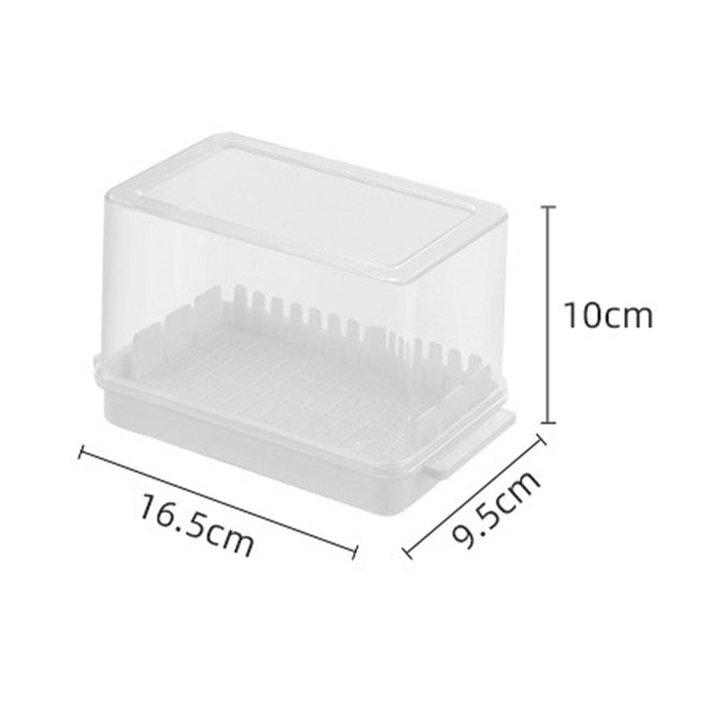 Butter Cutting Dish with Lid PP Rectangular Butter Container Accurate Cutter Box for Freezer Counter