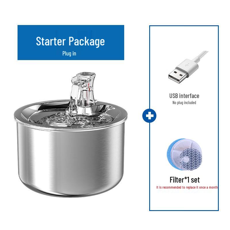 LISM Smart Stainless Steel Pet Water Fountain