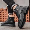 Men's Boots Soft Sole Four Seasons Anti Slip Comfortable High Top Boots Men's Thick Soled Comfortable Youth Versatile Work Boots
