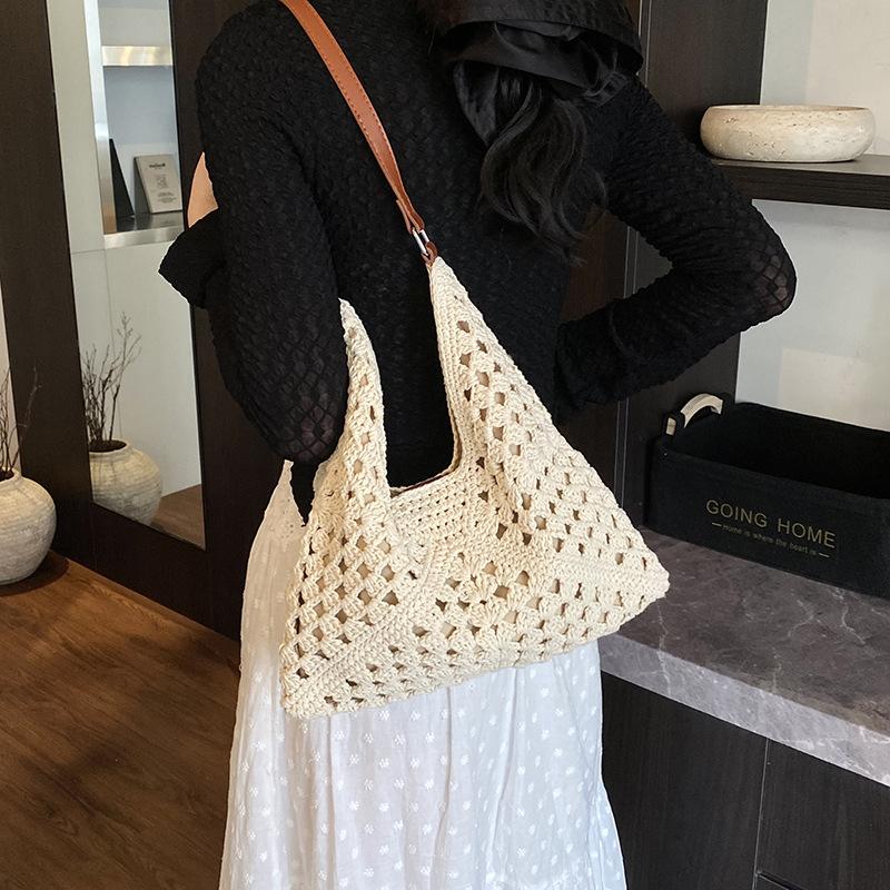 Torba o dużej pojemności Damska Nowa Wakacyjna na plażę Wszechstronna torba na ramię