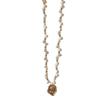 Small Fresh Pearl Stone-shaped Pearl Chain Body Queen Tag Necklace High-end Design Temperament