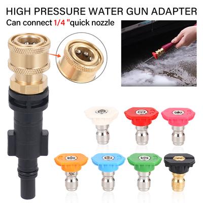 Pressure Washer 1/4 Quick Connect Adapter With Multi Angle Nozzles Fit AR Blue Clean Black Decker Bosch Foam Cannon Car Washing