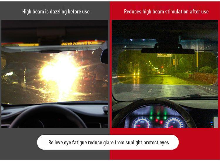 Dual-Use Driver Protection Anti-Glare Car Visor Mirror with Night Vision and Anti-Dazzle Features
