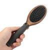 Double-Sided Pet Brush: Antique Boar Bristle & Steel Pin Comb for Dogs.