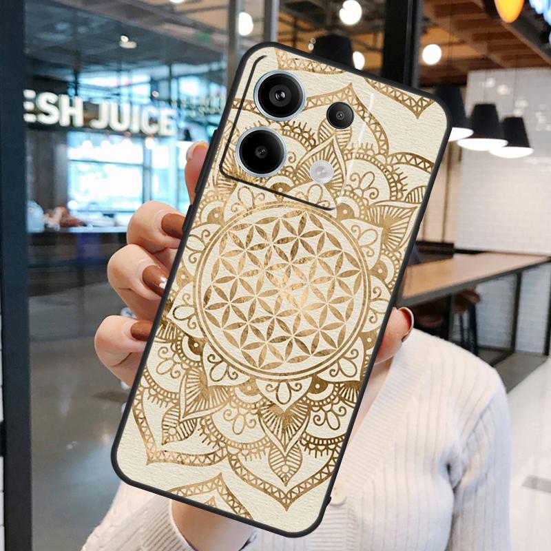 Flower Of Life In Lotus Pastel Case For Xiaomi Redmi Note 14 Pro 10 11 12 13 15 Pro Plus Redmi 15C 14C 10C 12C 13C 15 Cover