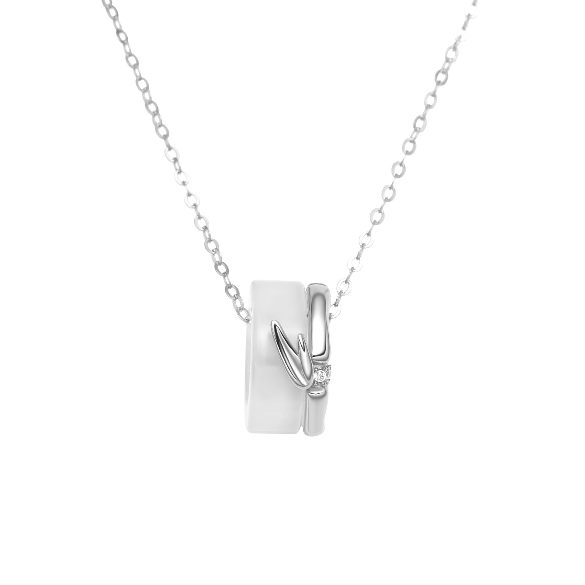 

Элегантное ожерелье из бамбука из стерлингового серебра 925 пробы, женское подвесное украшение из бамбука, подвесной светильник, роскошная цепочка на ключицу из халцедона 925 silver