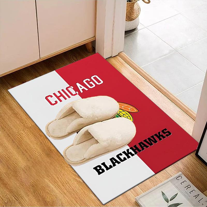 Blackhawks Kunstbodenmatte für Wohnzimmer, Spielzimmer, Büro, Schlafzimmer, Bürobodenmatte Verspieltes Design, Weihnachts-Fan-Geschenke