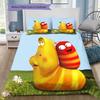 Larva Pattern Bedding Home Decoration Birthday Gift ( 1 Duvet Cover + 2 Pillowcase, Without Core),fan Merchandise.