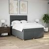 VidaXL Sommier à lattes de lit avec matelas Gris foncé 140x200cm Tissu 3291318
