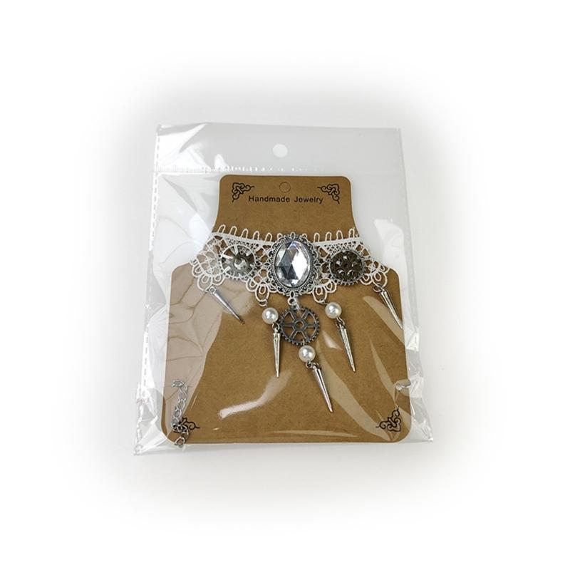 Collar Necklace with Lace and Gears Household Decoration for Wedding Birthday Party Decoration Accessory