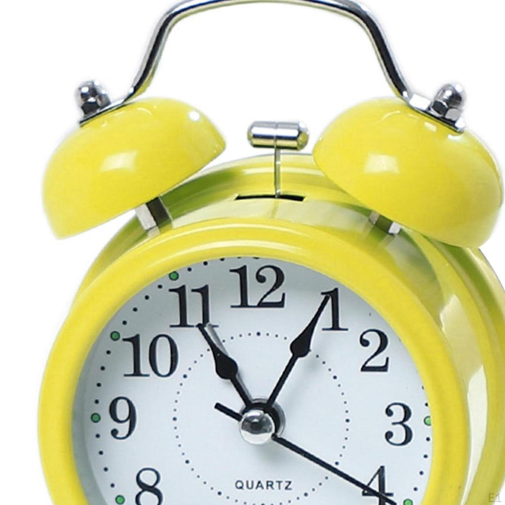 Alarm Clock with Silent Ticking and Retro Design for Bedroom Decor