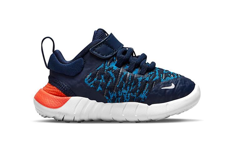 Nike Free RN 2021 Low Top Running Shoes Blue Orange Multicolor Infant And Toddler CZ3997-410