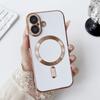 For iPhone 16 Pro 15 14 Plus 13 12 Pro Max 11 Electroplating with Lens Flims for Magsafe Magnetic Shockproof Soft Tpu Plain Color Slim Case Cover