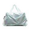 New colorful aurora glossy travel bag men's large-capacity hand luggage bag leisure sports fitness bag women