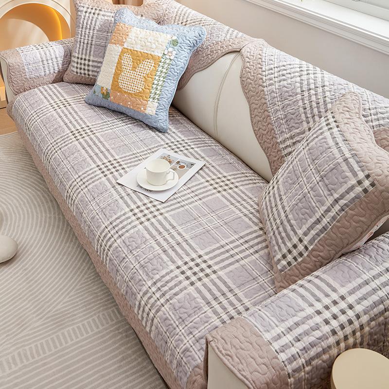 Fresh and Versatile All Season Small Floral Fabric, Pure Cotton Sofa Cushion, Anti Slip Seat Cushion, All Cotton Sofa Seat Cushion Towel