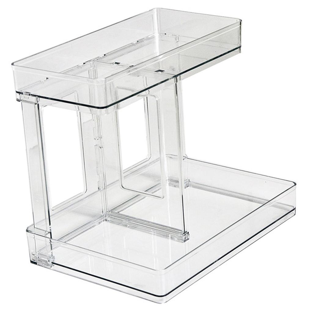 Double Layers Desktop Storage Rack Modern   Makeup Shelf   for Vanity Bathroom