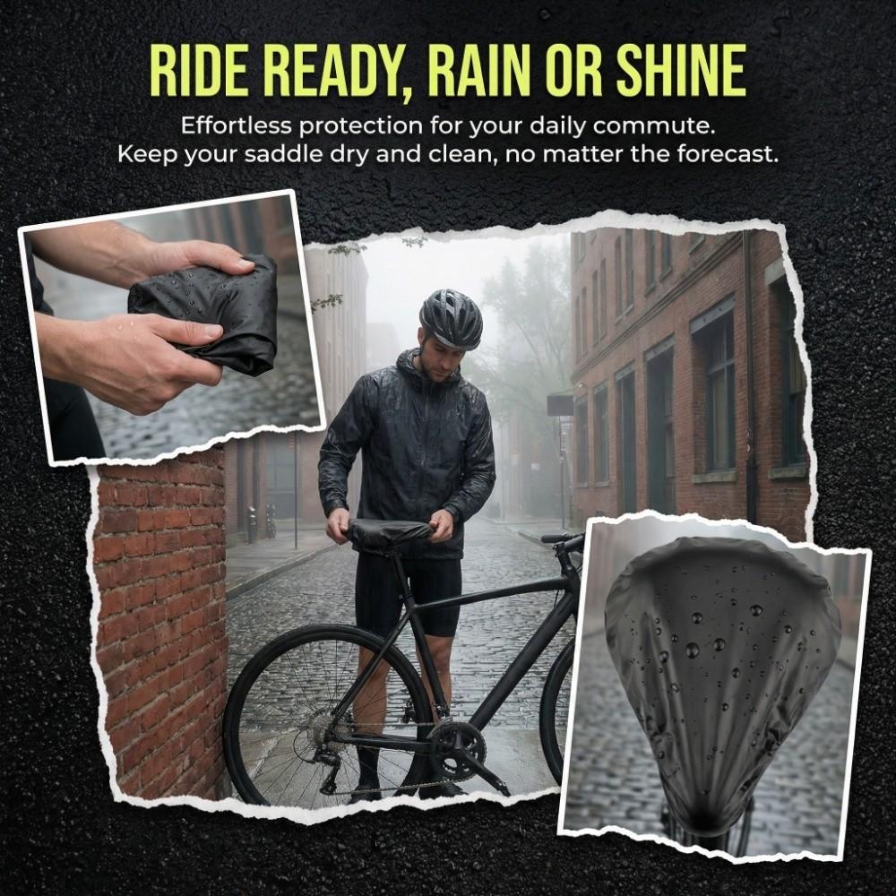 3PCS Waterproof Bike Seat Cover Elastic Fit Bicycle Saddle Dust Cover  Daily Riding