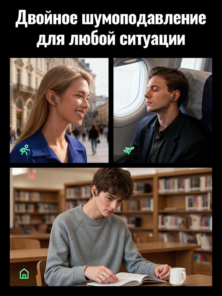 Hoco EQ27: Bluetooth 5.4 Earphones with AI Translation, Noise Cancellation & 28H Playtime,ANC&ENC