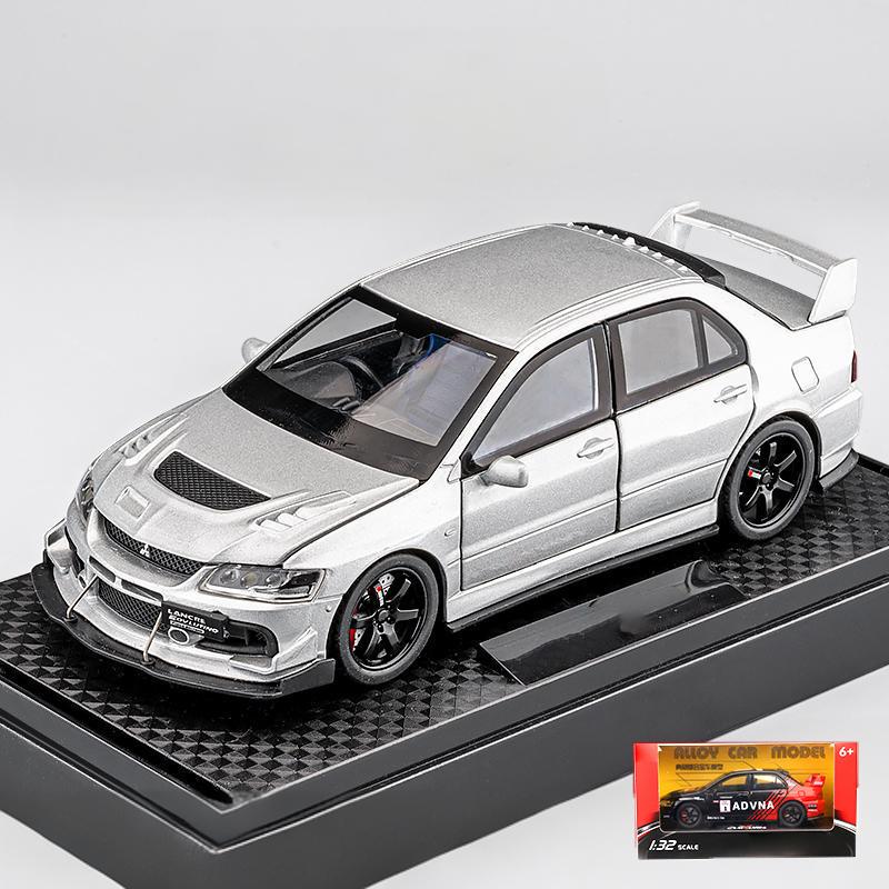 1:32 Mitsubishi Lancer Evolution EVO IX 9 Track Painted Sports Metal Alloy Diecast Model Car Pull Back Hobby Collection Decorate