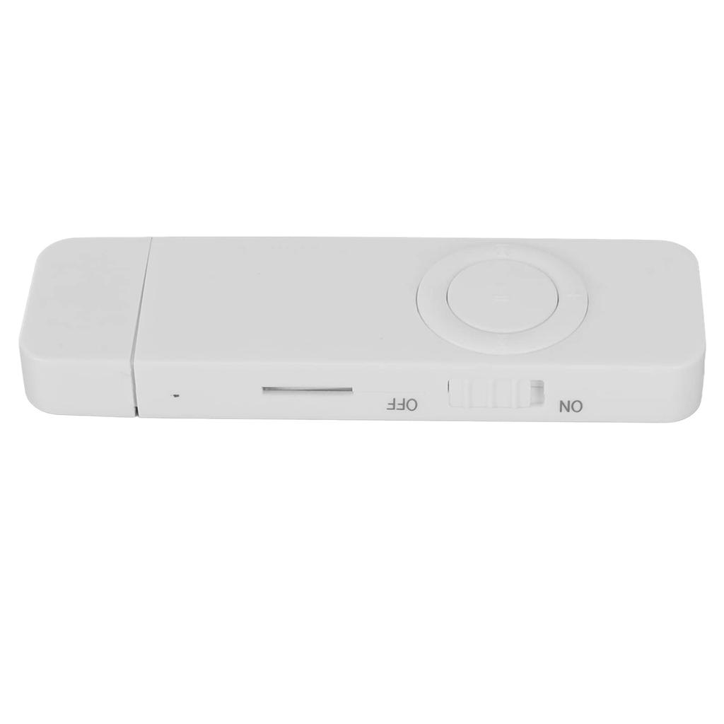 USB MP3 Player, 8GB Portable Audio Music Player with Headphones and Strap, HiFi Lossless Sound, Kids MP3 Music Player for Running (White)