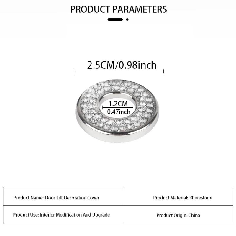4ks Šrouby dveří auta Kryt kolíku zámku dveří Diamantové Auto Dekorační Lišty Prsten Nálepka pro Mercedes-Benz C Class C200L GLC260 C260L