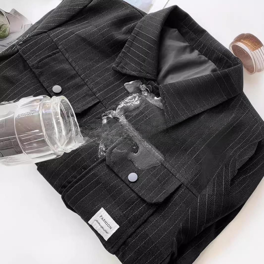 Весна и осень новая кожаная куртка мужская кожаная куртка с принтом тренд повседневный — фото 3