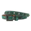 Women's 2.3cm Wide Rhinestone Leather Belt - European and American Cowboy Style Waistband