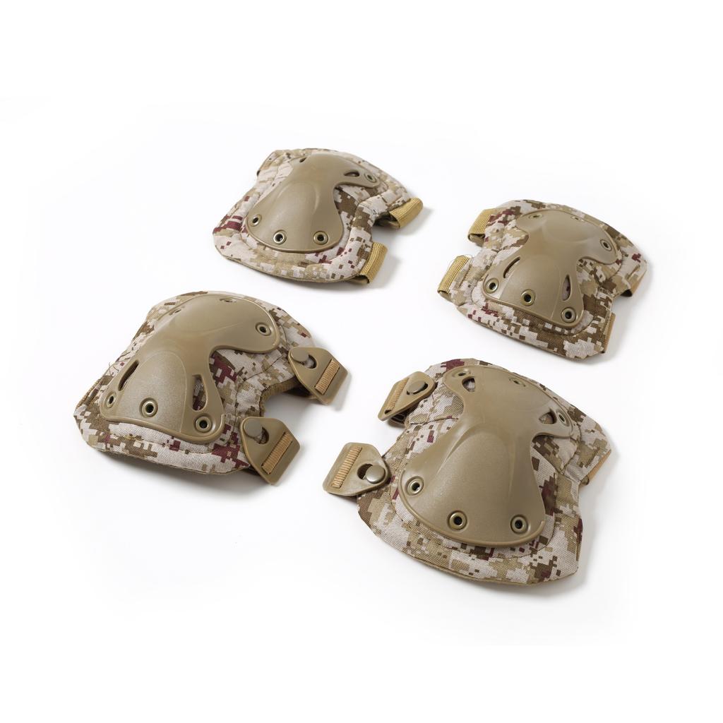 4-Pieces One Size Outdoor Cycling Hunting Tactical Elbow Knee Pads Fitness Protection