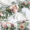 1.8/2.7M Artificial Flowers Wedding Eucalyptus Garland with Rose Wedding Table Centerpieces Boho Bridal Shower Decoration Wreath