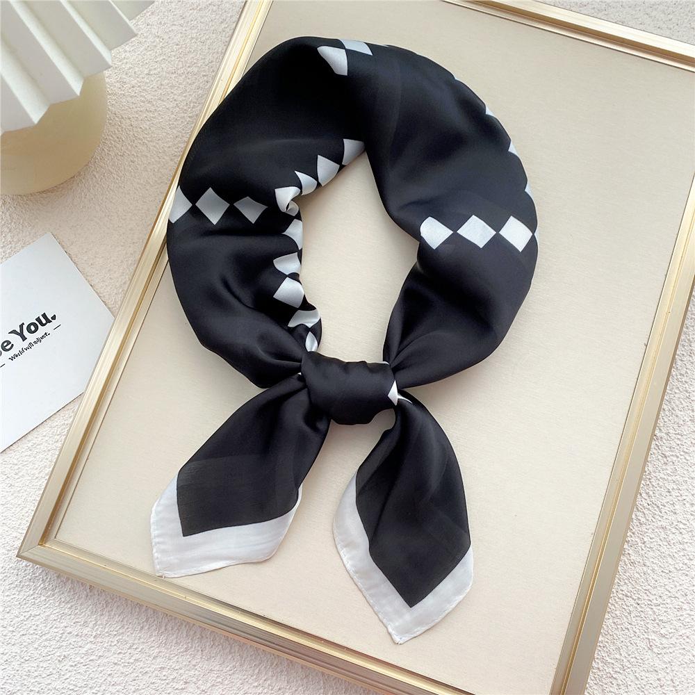 Decorație de modă Esarfă Bentita de păr Cravată Păr 70 Eșarfă pătrată mică Eșarfă de mătase Primăvară și toamnă femei Versatil Eșarfă mică Eșarfă profesională