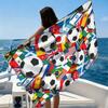 Football National Flag Elements Beach Towel Quick-drying Suitable for Swimming Beach Pool Gym Summer Gift for Friends Families