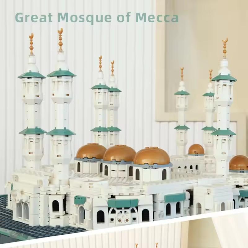 2274PCS World Famous Architecture Arab Mecca Mosque Building Blocks Large scale Model Assembly Bricks Small Particle Bricks Gift