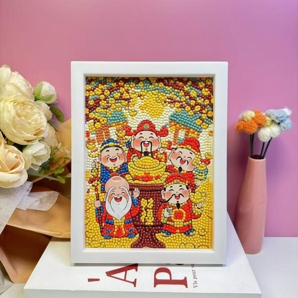 Children'S Diamond Painting Framed Handmade Diy Material Bag Sanrio Diamond Paste Painting Concentration Toy
