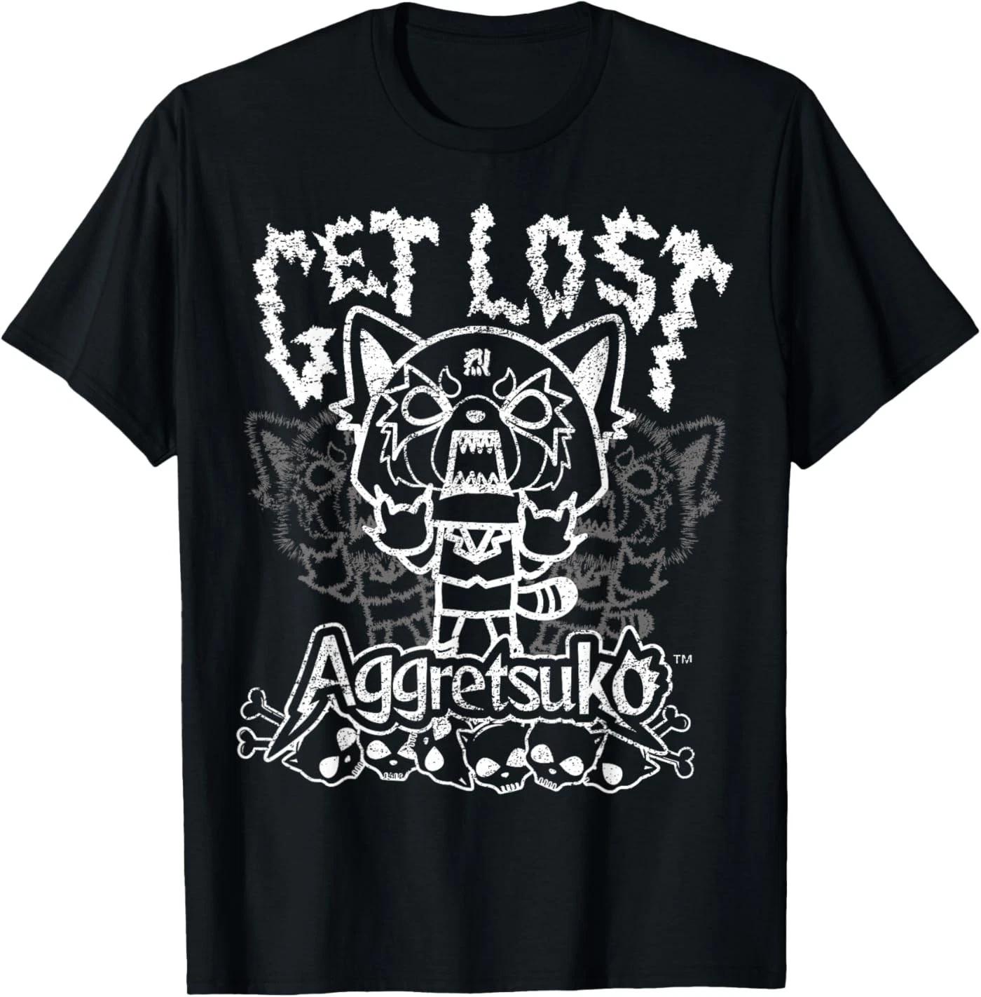 Aggretsuko Get Lost Rage Tee Shirt T-Shirt M