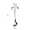Cat Cartoon Kitchen Gadget Coffee Drinking Stainless Steel Flatware Stirring Spoons Teaspoon Dessert Spoon Coffee Spoon