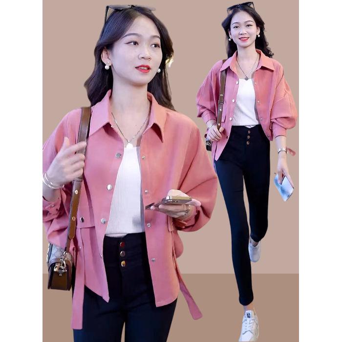 Women's 2025 Spring/Autumn High-End Loose Bat Sleeve Cardigan Top