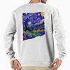 Unisex Baumwollpullover Kapuzenpullover Bedruckter Pullover Let It Gogh Lustig Liebhaber Van Gogh Sternennacht Pullover Sweatshirt Lässiges Langarm-Sweatshirt