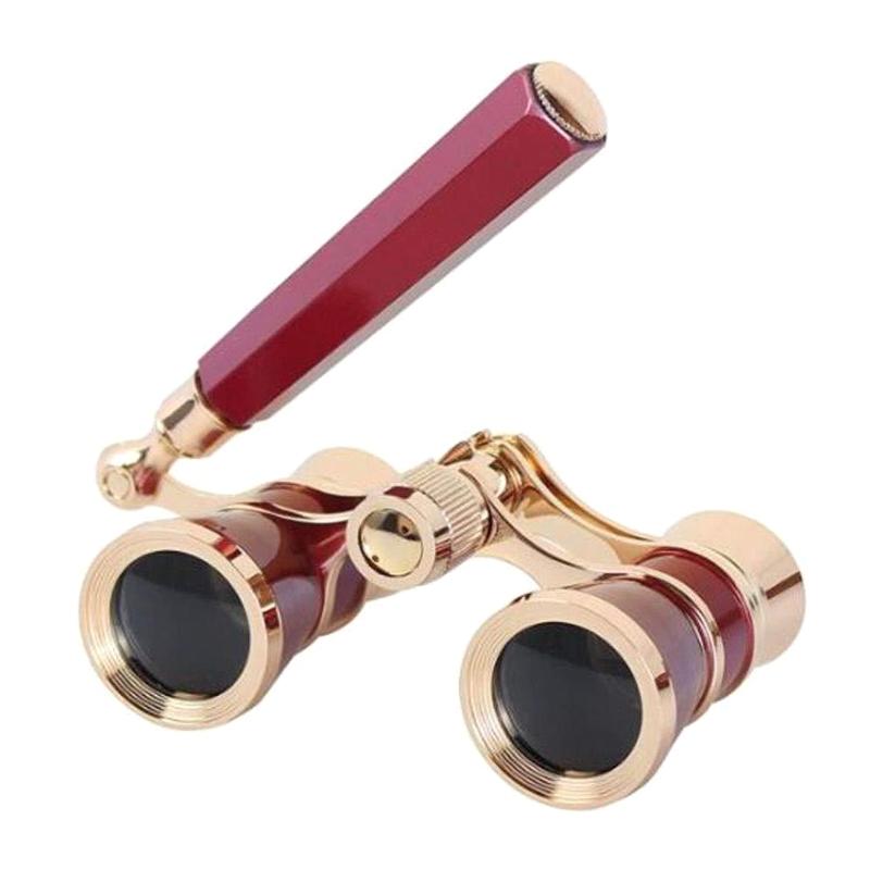 

Vintage Style 3X25 Vintage Opera Glasses Binoculars for Theater Musical Concert Horse Racing Watching Birthday Present червоний