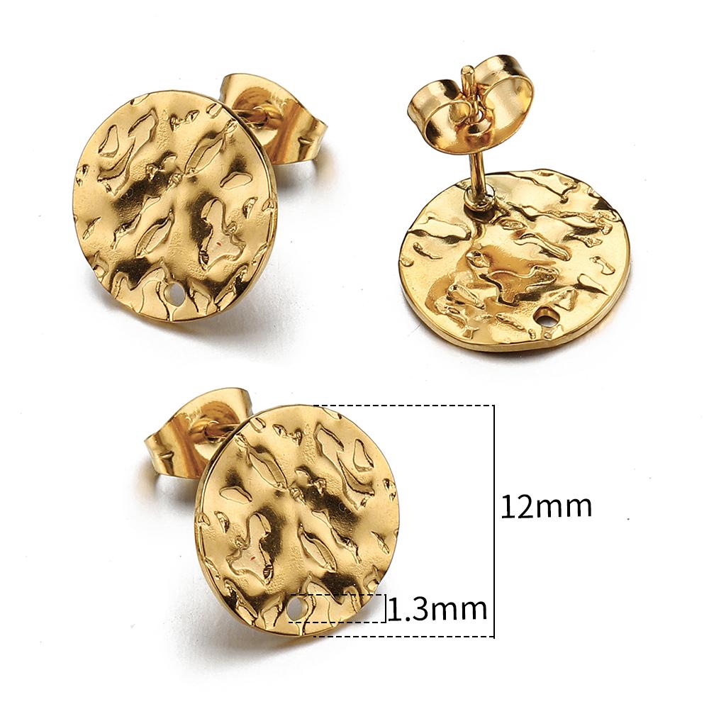 Kein Verblassen 10 Stück Edelstahl Leere Ohrstecker Basis Pins Mit Ohrstecker Ohrrücken für Schmuckherstellung DIY Zubehör