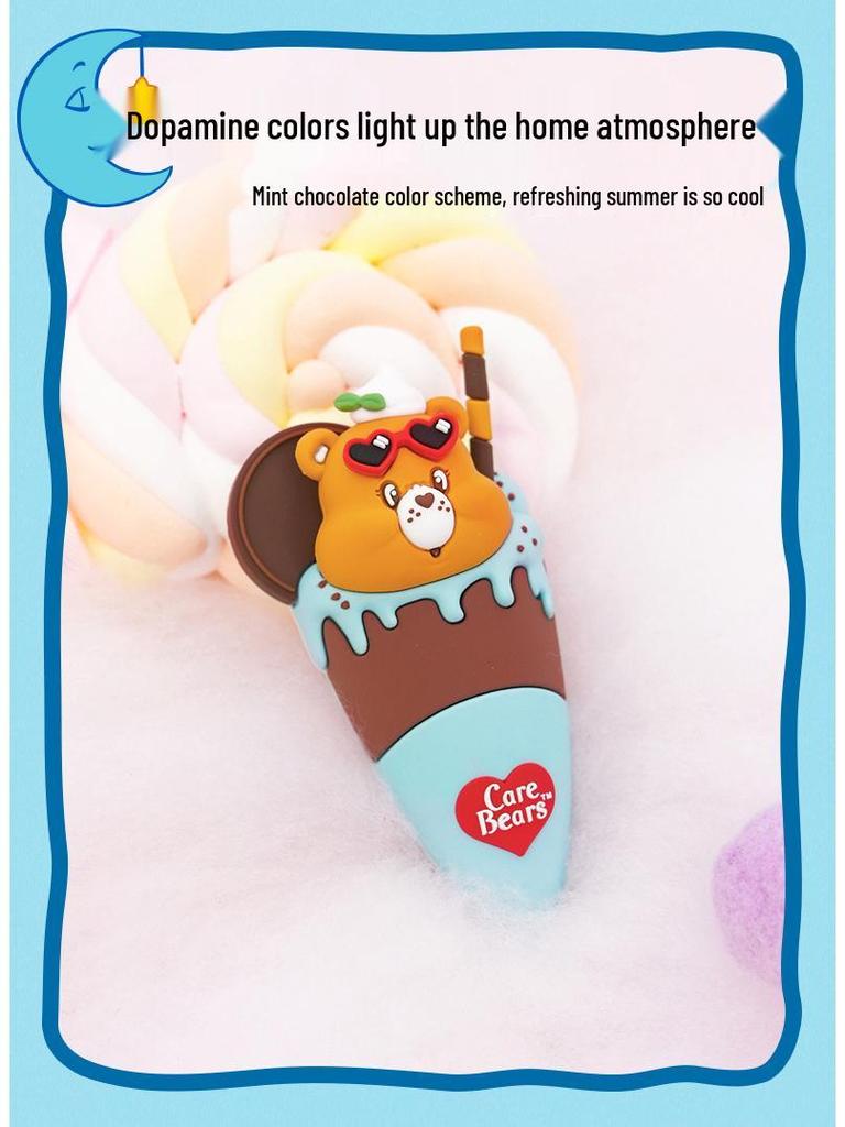 Care Bears Love Bear Ice Cream Fridge Magnet - Cute Cartoon Mint Cookie Design