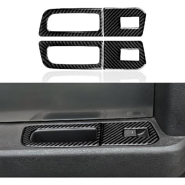 Car Carbon Fiber Dashboard Trument Panel Strip Sticker Cover Interior Trim Decal for Ford F150 2009 2010 2011 2012 2013 2014 Accessories