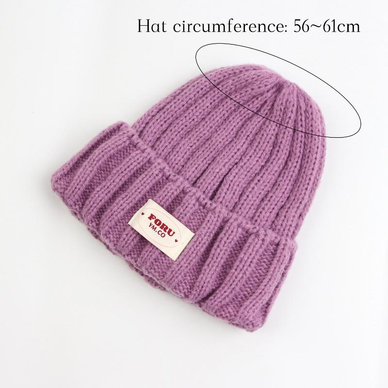 Cloth wool hat women's autumn and winter face small windproof ear protection cold hat fashionable versatile warm knitted hat