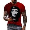 Camiseta Gráfica 3D de Che Guevara para Hombre Ropa Moda Harajuku Camisetas Ocio Cuello Redondo Manga Corta Jersey Verano Tops Sueltos