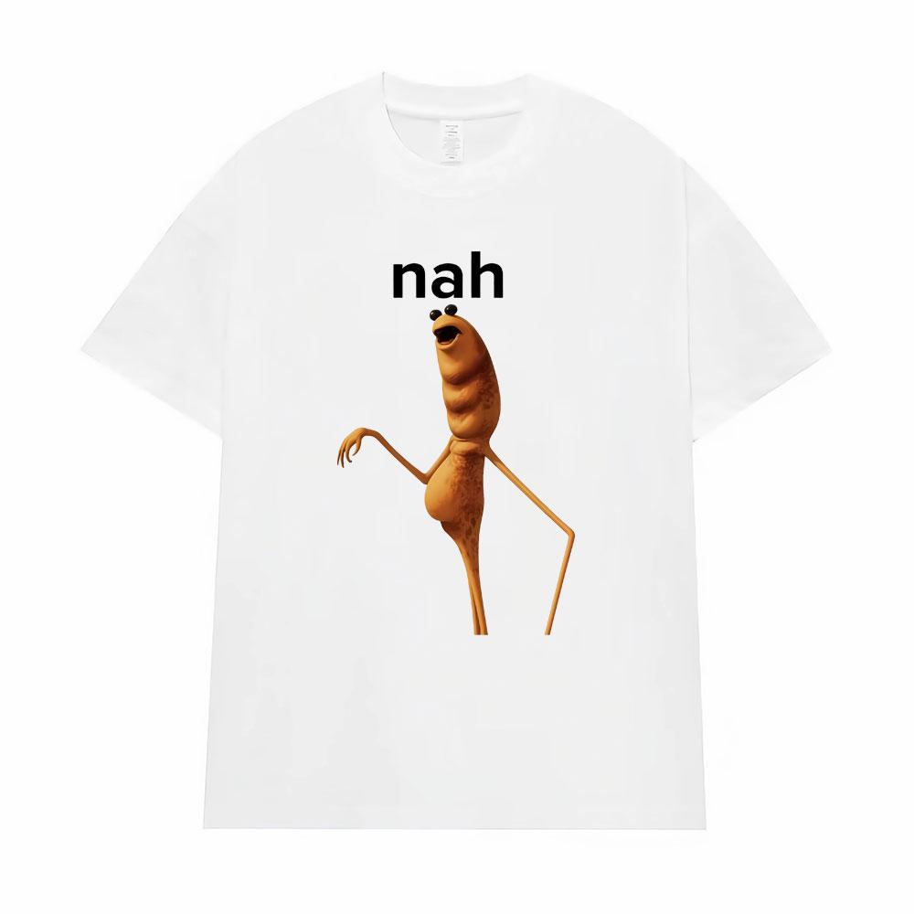 Hot Sale Marcus The Worm Funny Meme Printed T-Shirts Men's Clothing 100% Cotton Oversized T Shirts Humor Harajuku Fashion Tshirt