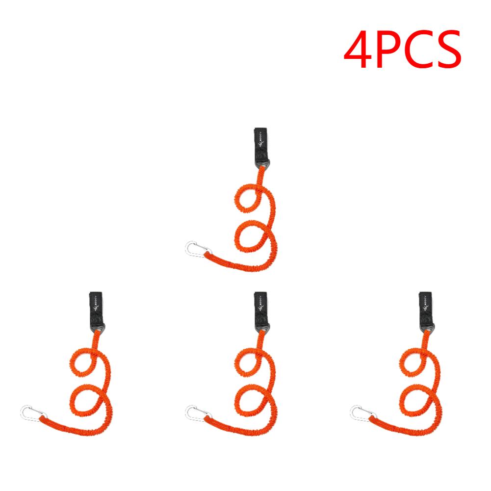 5-1PCS Elástico Caiaque Canoa Remo Leash Segurança Barco Vara de Pesca Pólo Cordões Enrolados Corda Anti-Perdido Remo Caiaque Remo Leash