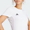 Adidas Adizero Essentials Running T-Shirt Slim Fit Short Sleeve Women Tops White IN1173