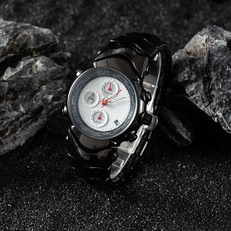 Multifunctional Alien classic Y2k Quartz Watch Mens Six Needles Dial Unique Creative Special Hot Shape Fashion Men Watch Clock
