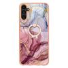 YB IMD Series-17 Style-E For Samsung Galaxy A55 5G Case 2.0mm TPU Marble Phone Cover with Ring Holder