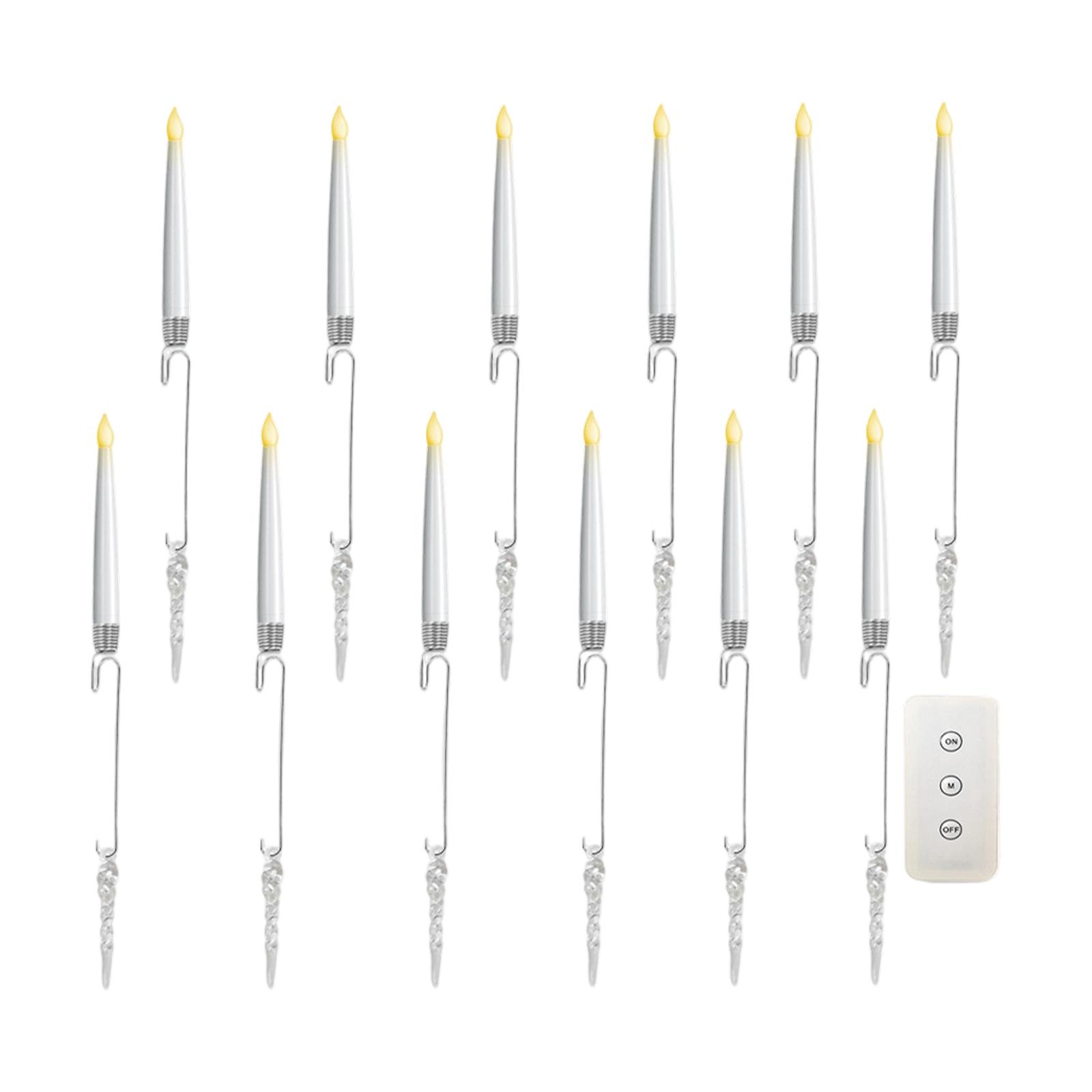 

12Pcs Christmas Tree Candles Warm LED Candlesticks for Table Holiday Party