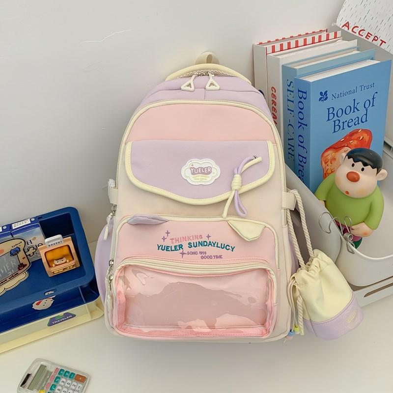 Transparent Pain Bag New Year's New Large Capacity Backpack Cute Fresh Junior and Senior High School School Bag Women's Backpack